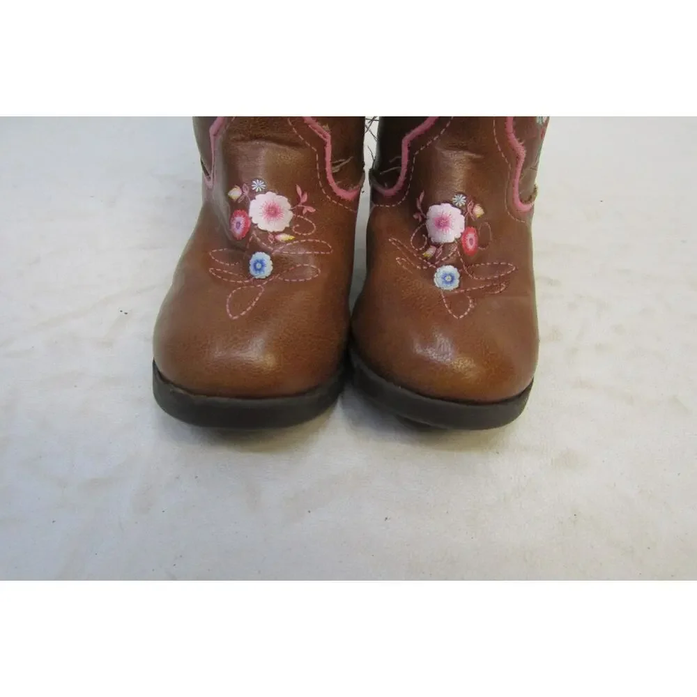 Spirit Dreamworks Wild and Free Toddler Size 7 Brown Zip Cowboy Boots